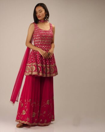 embroidery with Sequnce with fancy latkan suit